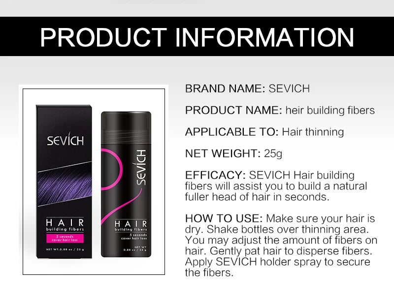 Sevich 25g Hair Building Fibers