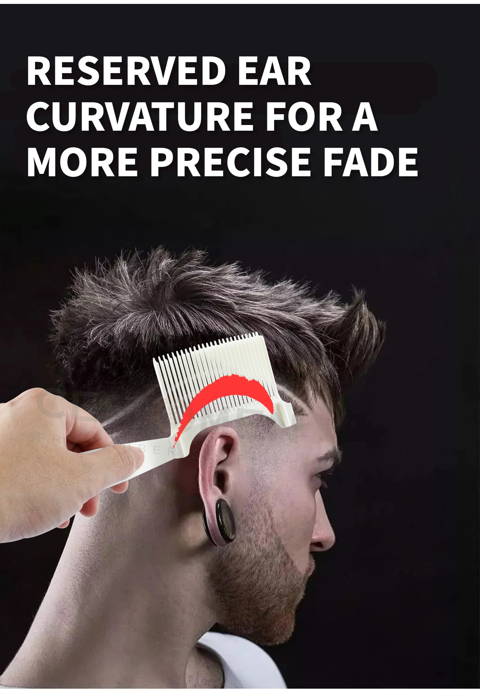 Curved Flat Top Haircut Comb