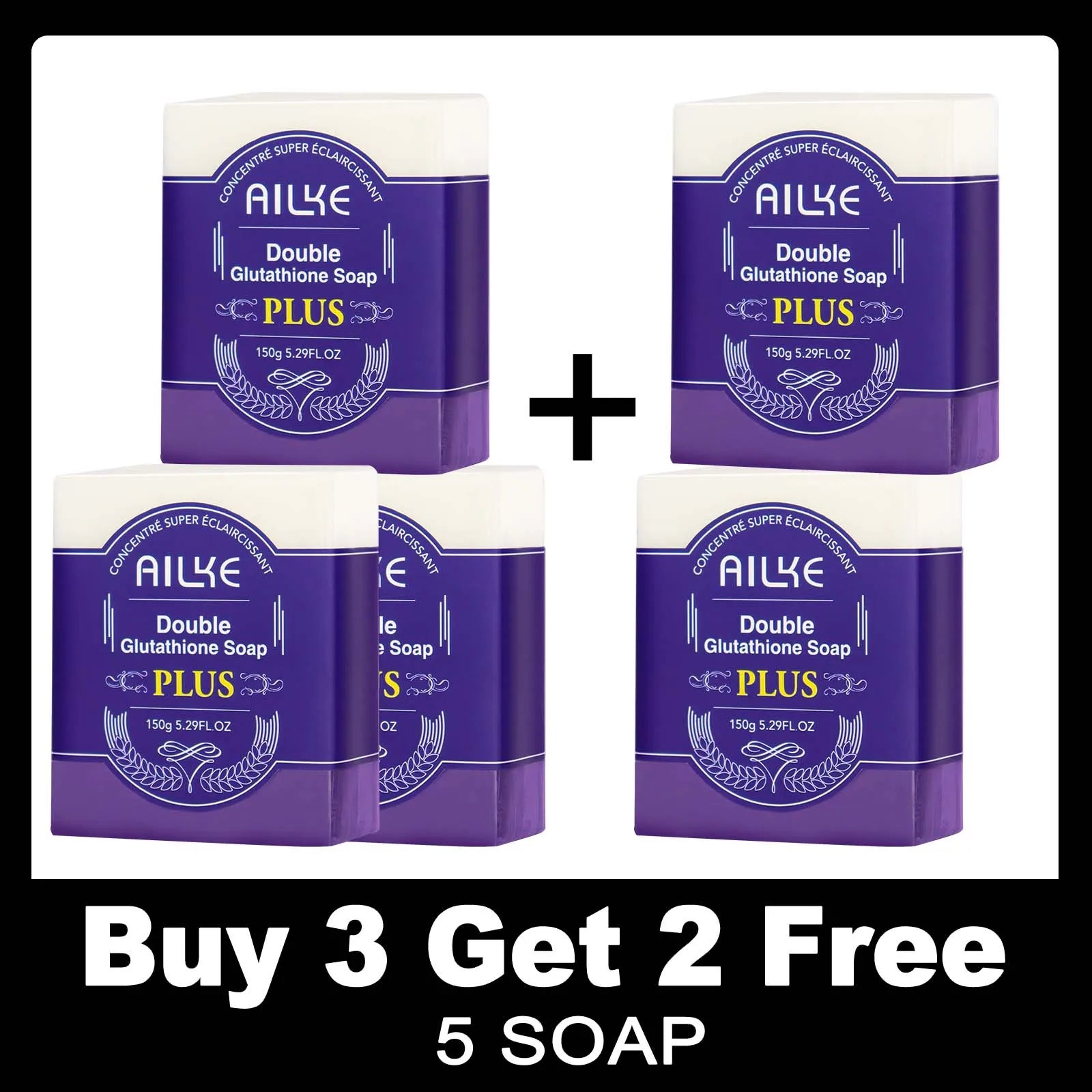 AILKE Glutathione & Lavender Lightening Soap Bar