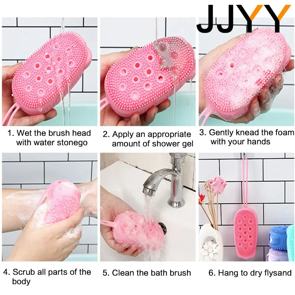 JJYY Silicone Body Scrubber Bath Exfoliating Scrub