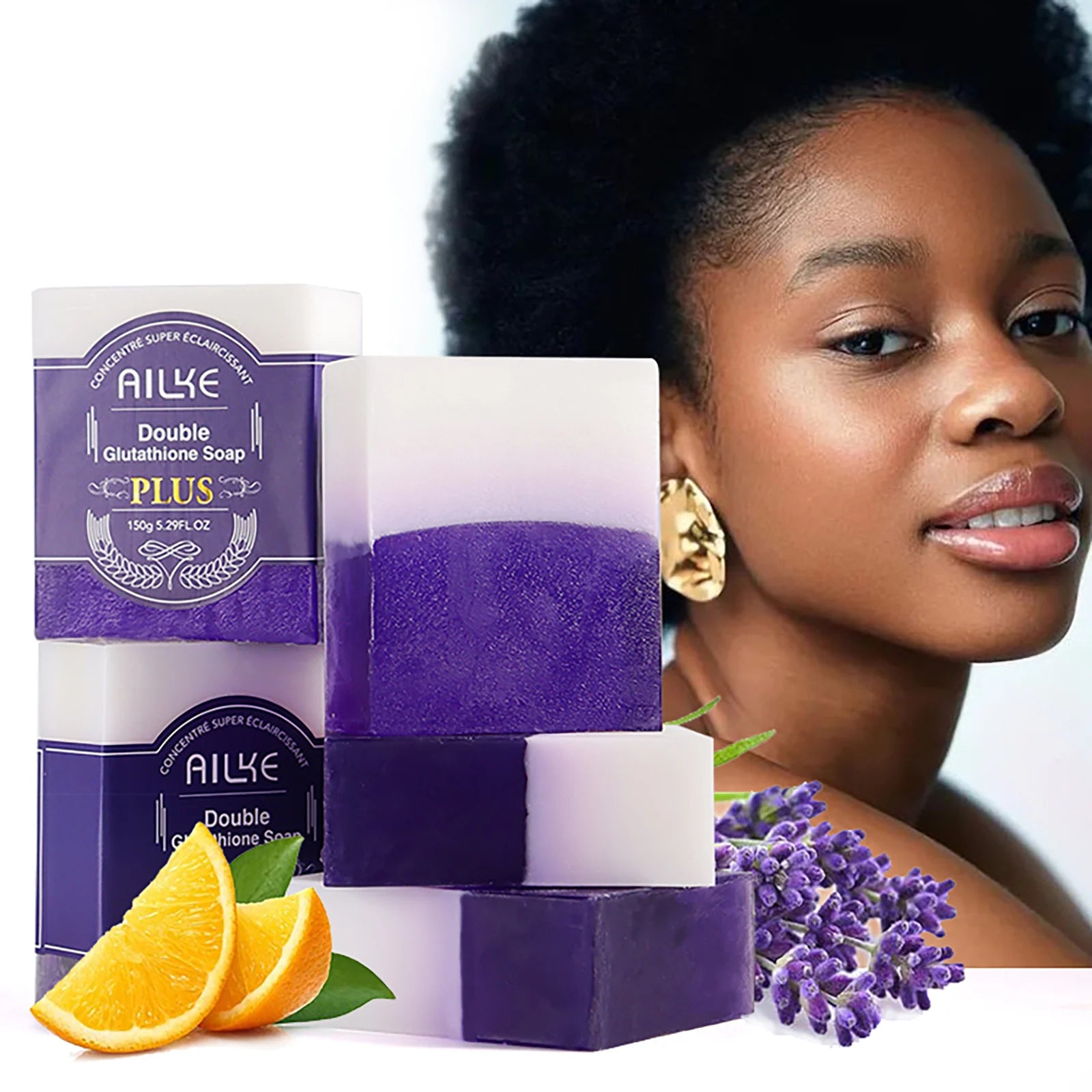 AILKE Glutathione & Lavender Lightening Soap Bar