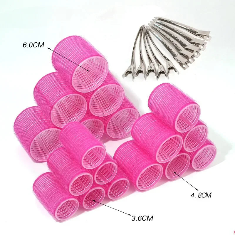 28Pcs Hair Roller Set with Clips – Self Grip Curlers in 3 Sizes