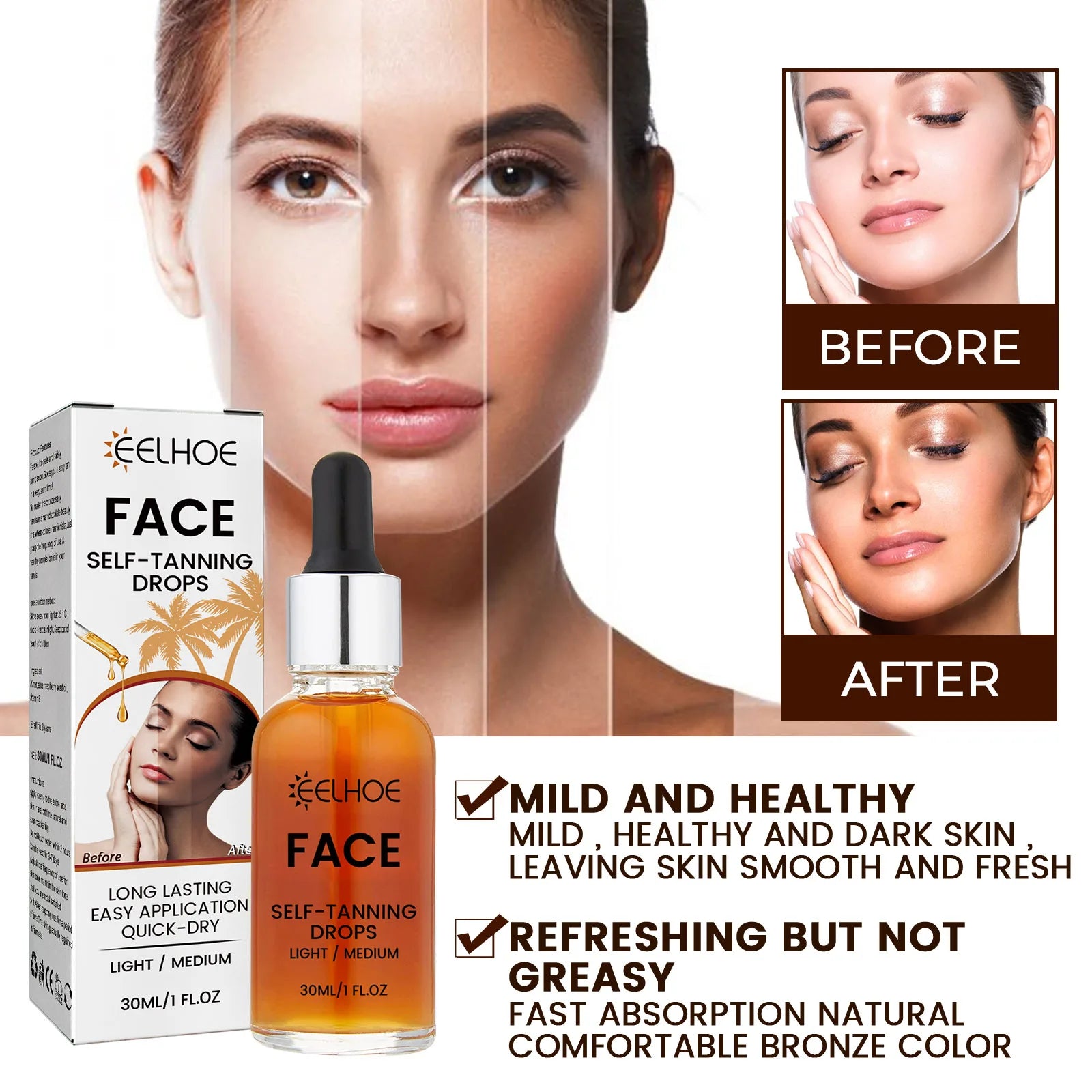 EELHOE Self Tanning Drops