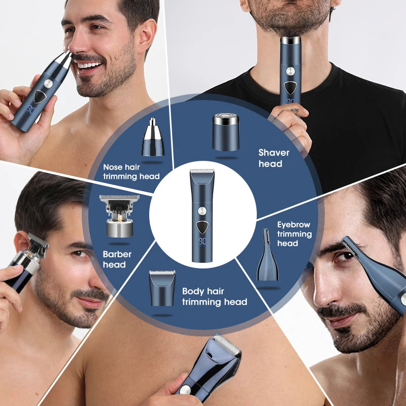 RESUXI HC-268B 5-in-1 Men's Grooming Kit – Hair & Beard Trimmer