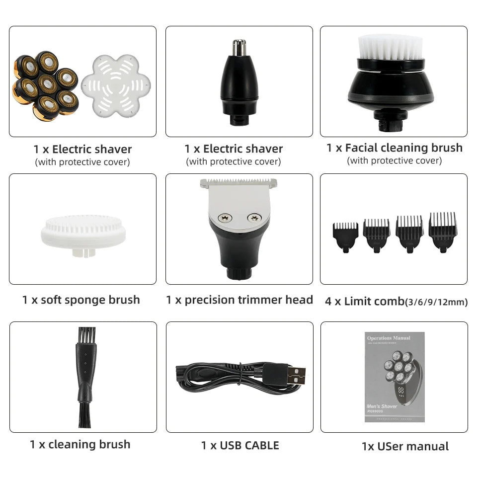 Men's 7D Floating Electric Shaver
