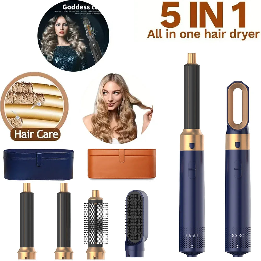 5-in-1 Hair Dryer Hot Comb Set