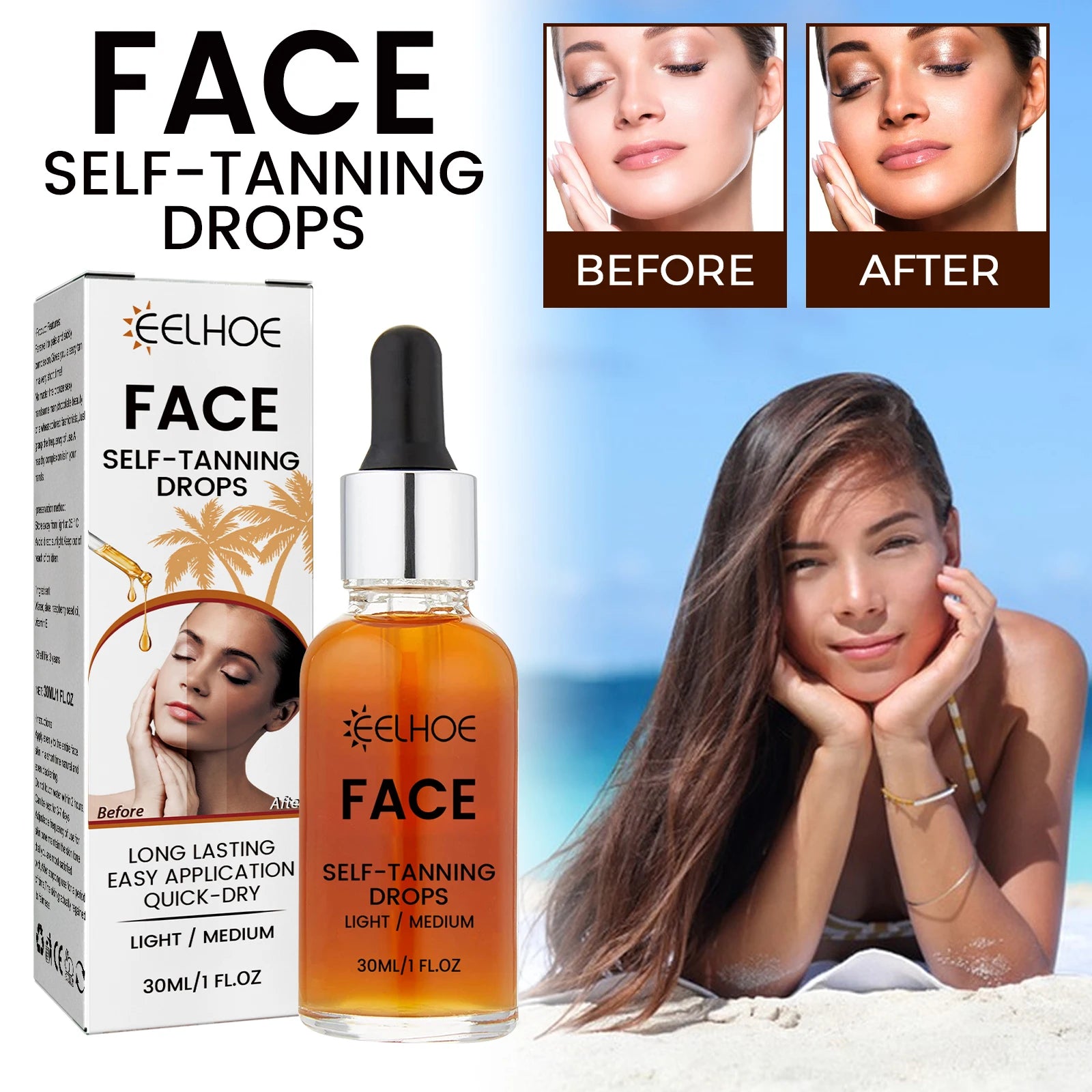 EELHOE Self Tanning Drops