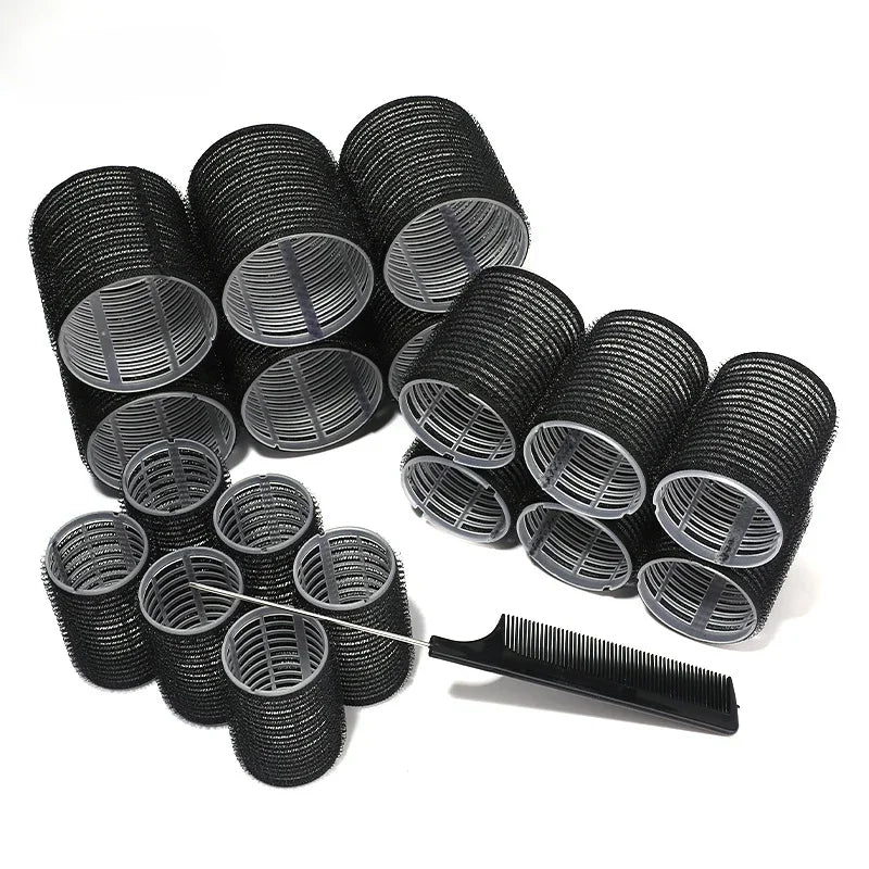 28Pcs Hair Roller Set with Clips – Self Grip Curlers in 3 Sizes