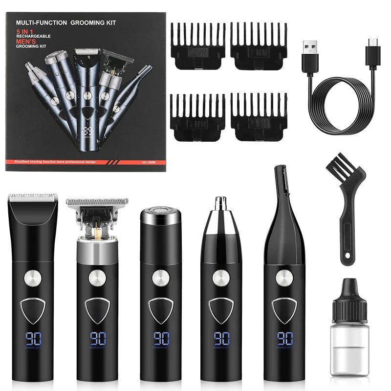 RESUXI HC-268B 5-in-1 Men's Grooming Kit – Hair & Beard Trimmer