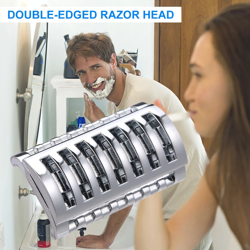 Safety Double-Edged Razor with Open Comb Head