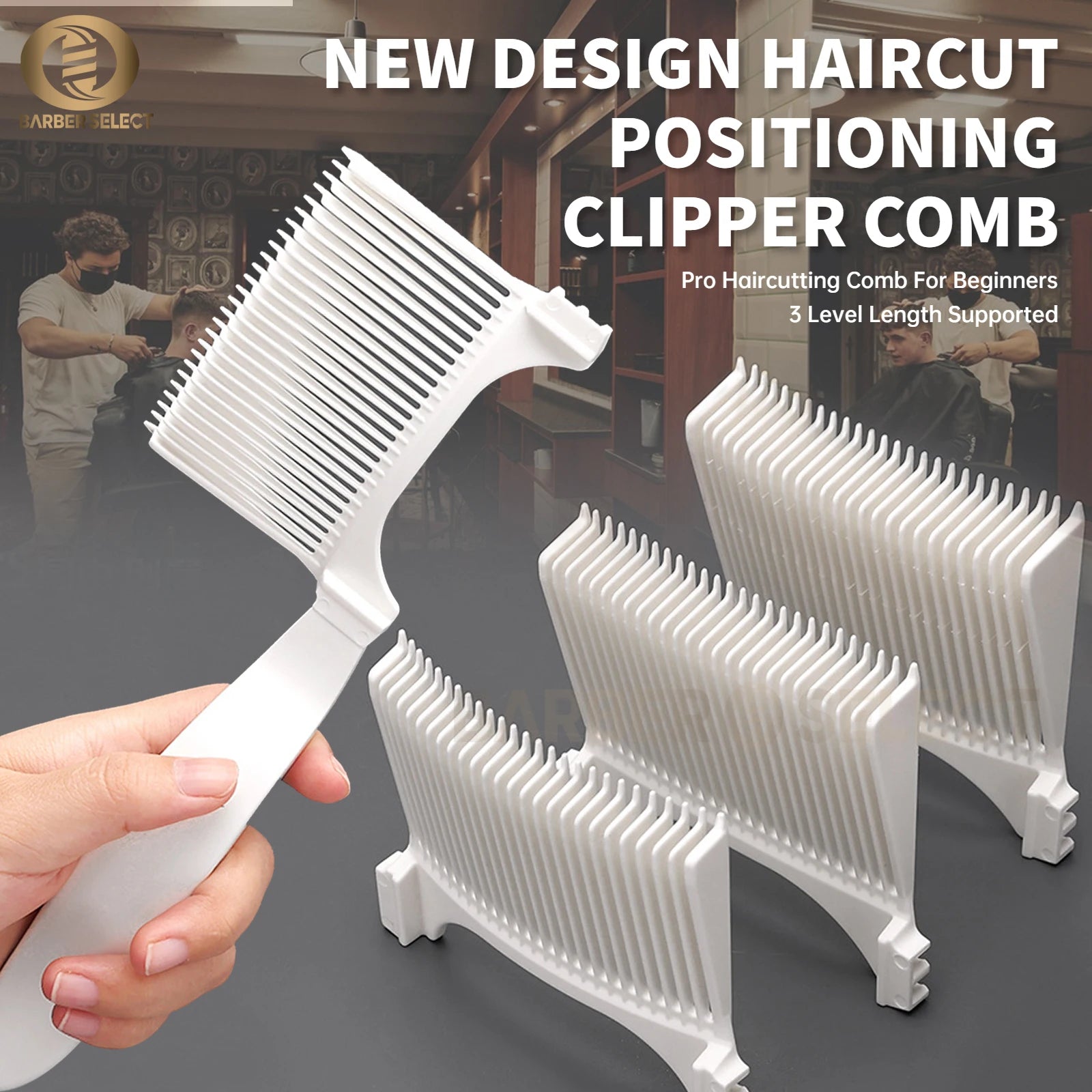 Curved Flat Top Haircut Comb