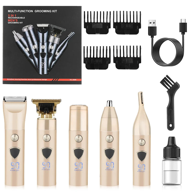 RESUXI HC-268B 5-in-1 Men's Grooming Kit – Hair & Beard Trimmer
