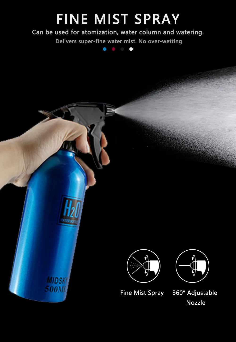 Aluminum Spray Bottle for Hairdressing