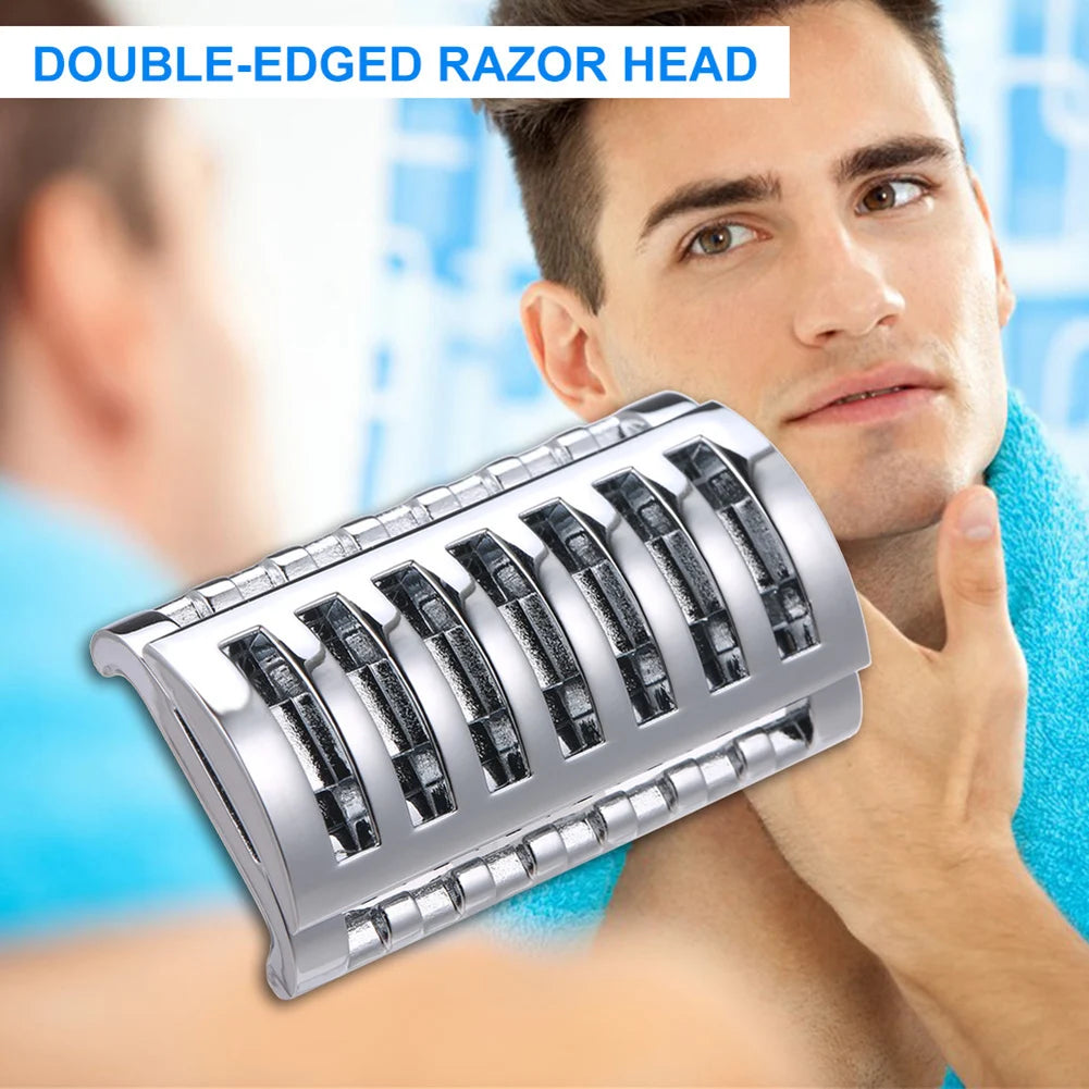 Safety Double-Edged Razor with Open Comb Head