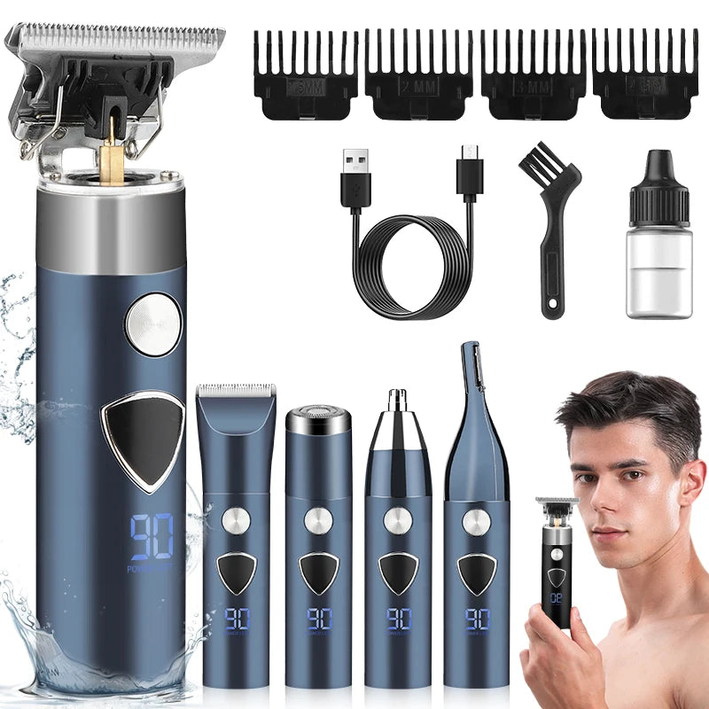 RESUXI HC-268B 5-in-1 Men's Grooming Kit – Hair & Beard Trimmer